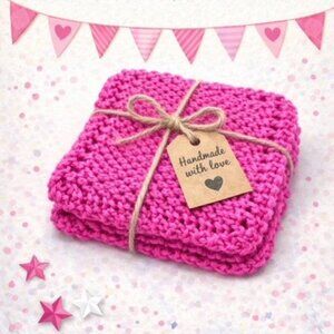 Bundle of 3 "Blush Bloom" Dish Cloths